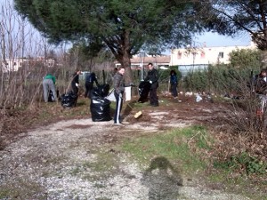 I volontari al lavoro con Viterbo Civica