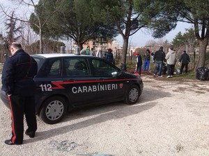 I carabinieri sul posto