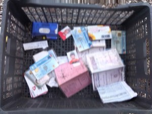 I documenti recuperati tra i rifiuti