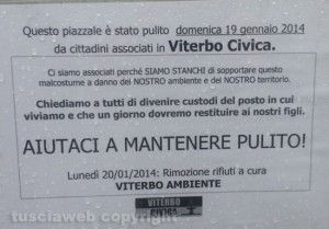Il volantino di Viterbo Civica