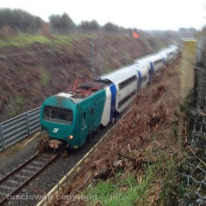 Il treno deragliato a Tre Croci