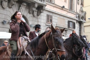 Viterbo - Sant'Antonio abate - Cavalli e butteri in piazza