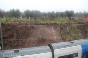 Tre Croci - Il treno deragliato - La frana