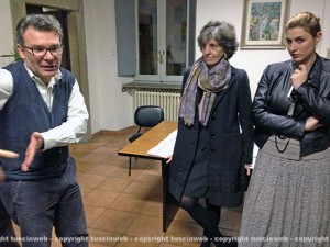 Francesco Serra, Raffaela Saraconi e Martina Minchella all'incontro a San Martino