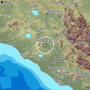 L'epicentro del terremoto