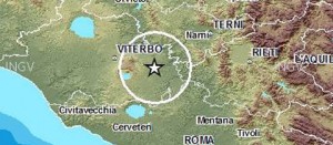 L'epicentro del terremoto
