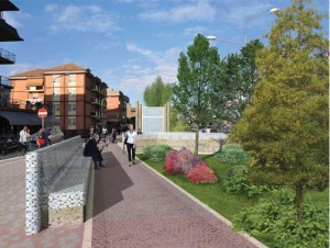 Il rendering del parco Ivan Rossi