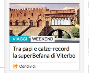 La schermata dell'articolo su Repubblica