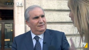 Giuseppe Fioroni intervistato dalla giornalista della 7