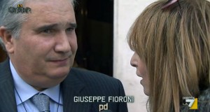 Giuseppe Fioroni intervistato dalla giornalista della 7