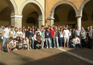 Gli studenti che hanno realizzato il progetto del parco 
