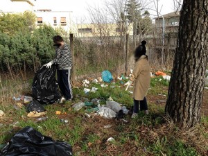 I volontari al lavoro con Viterbo Civica