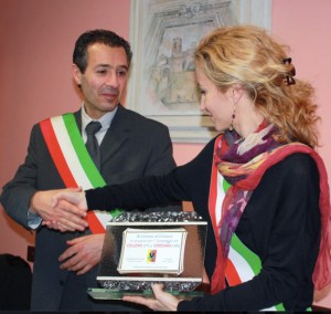 I sindaci di Celleno e Cerasara alla cerimonia per il gemellaggio