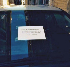 Il biglietto provocatorio