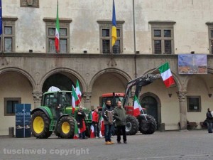 La protesta dei forconi a piazza del Comune