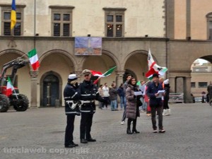 La protesta dei forconi a piazza del Comune