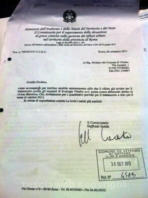 Il fax del commissario Goffredo Sottile