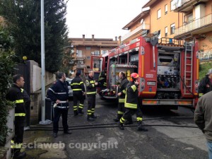 Capranica - Vigili del fuoco in azione
