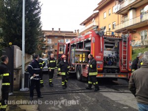 Capranica - Vigili del fuoco in azione