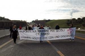 La manifestazione "L'ultima passeggiata sull'Aurelia"