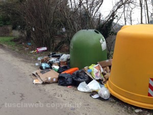 L'isola ecologica in strada Novepani