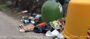 L'isola ecologica in strada Novepani