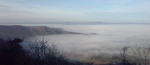 Nebbia sul lago di Bolsena