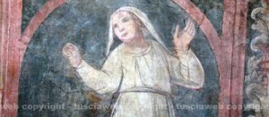 Uno dei 14 affreschi di Palazzo Spreca recuperati dagli investigatori