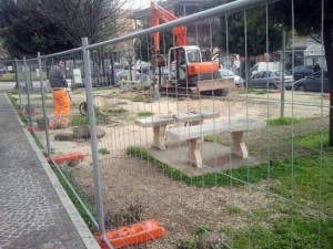 Lavori al parco Ivan Rossi 
