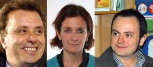Da sinistra Fabio Melilli, Lorenza Bonaccorsi e Marco Guglielmo