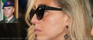 Françoise, la compagna del generale; nel riquadro: il generale Giangiacomo Calligaris