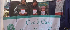 Uno dei sit-in dei lavoratori della casa di cura Nuova Santa Teresa