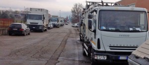 I mezzi di Viterbo Ambiente fermi