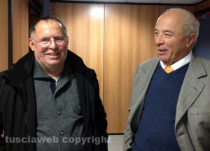 L'ex sindaco di Vitorchiano Gemini Ciancolini e il suo avvocato Severo Bruno