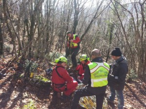 I tecnici del soccorso alpino e speleologico in azione