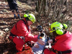 Un intervento del soccorso alpino