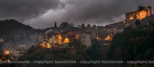 Il tramonto sul Borgo di Canepina