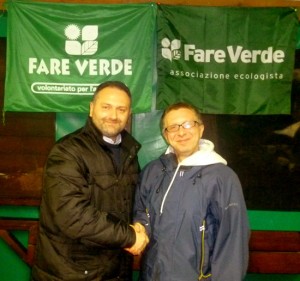 Da sinistra: Francesco Greco, nuovo presidente di Fare verde, con il suo predecessore Massimo De Maio
