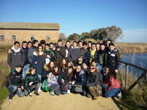 Gli studenti in visita alle Saline 