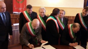 I sindaci del distretto firmano il protocollo d'intesa