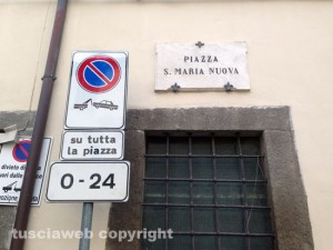 Piazza S. Maria Nuova, il divieto