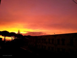 Tramonto di fuoco a Viterbo Alessandro Risignoli