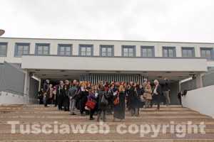 La manifestazione degli avvocati viterbesi