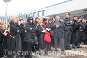 La manifestazione degli avvocati viterbesi