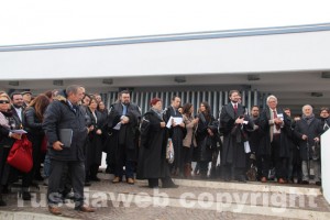 La manifestazione degli avvocati viterbesi