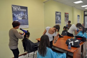 Un'immagine del corso per acconciatori