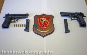 Rapina al Lidl - Le pistole sequestrate dai carabinieri
