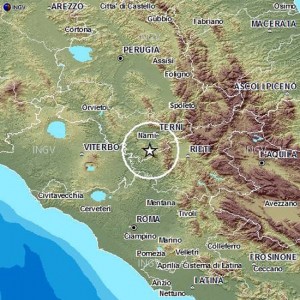L'epicentro del terremoto del 27 febbraio