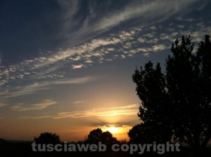 Il tramonto in località Paliano