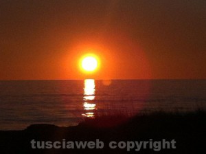 Il tramonto da Tarquinia 